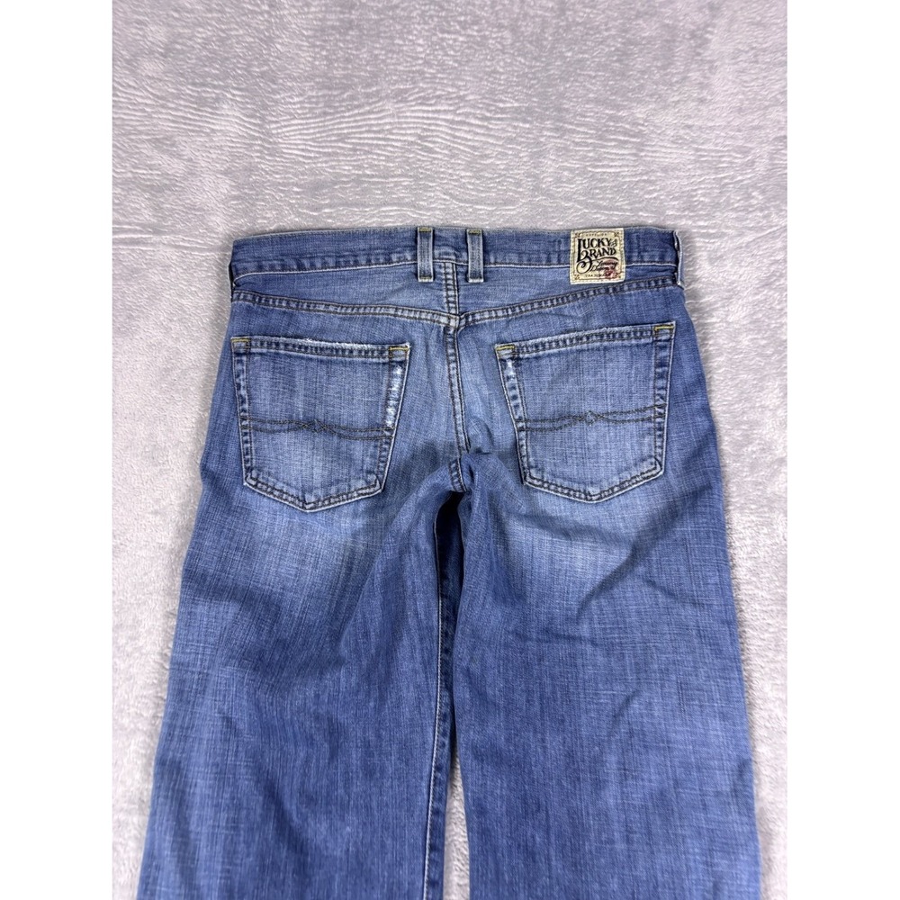 Vintage Lucky Brand Vintage Straight Jeans Mens 34x31 Blue Embroidered - Picture 9 of 14